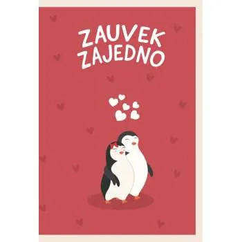 ČESTITKA - Zaljubljeni pingvini 