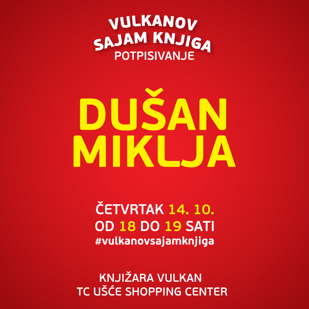 Pozivamo vas na potpisivanje knjiga Dušana Miklje