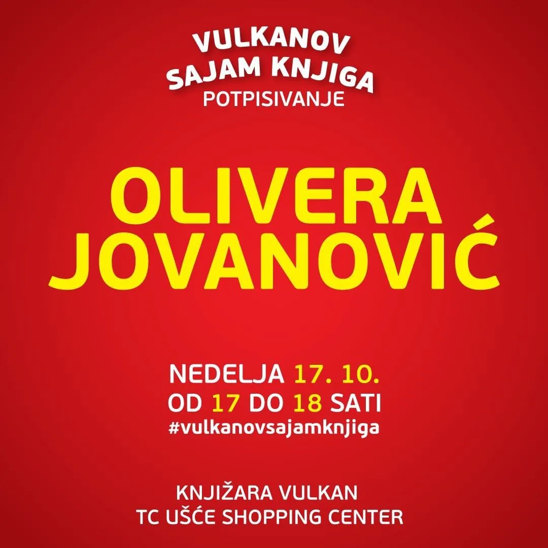Potpisivanje knjiga Olivere Jovanović
