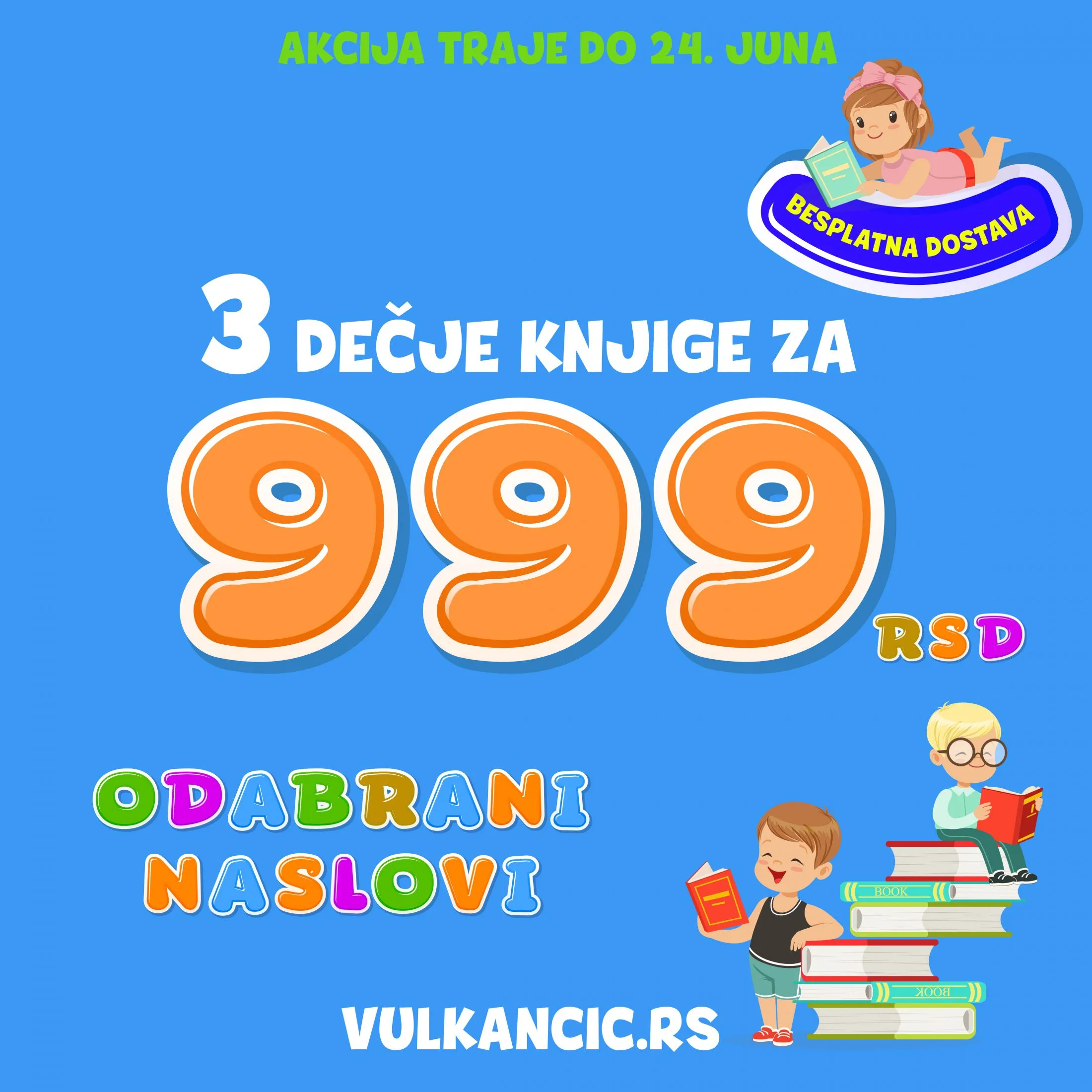 Nova Vulkančić letnja akcija: 3 knjige za 999 rsd