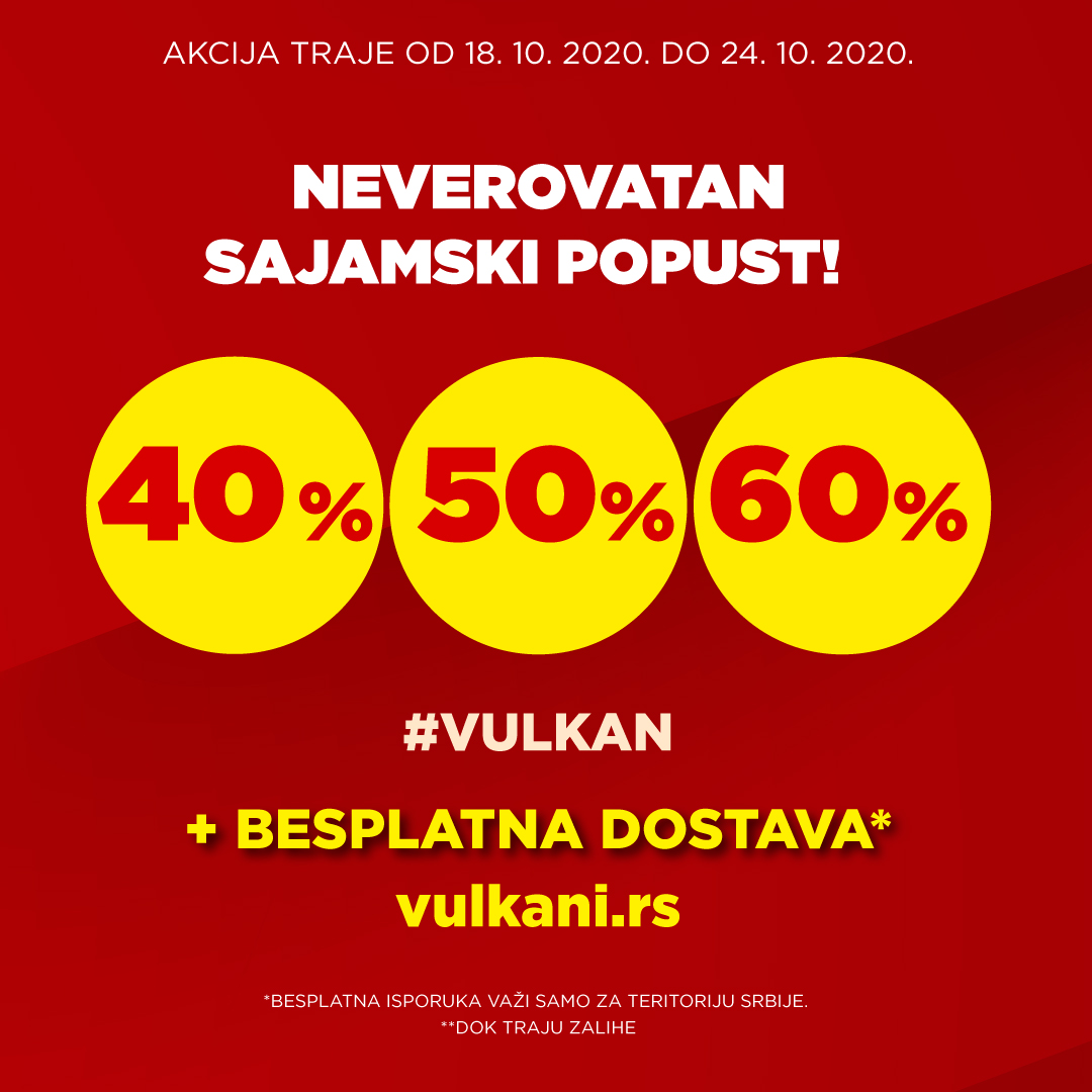 SAJAMSKI POPUST OD 40% 50% 60%