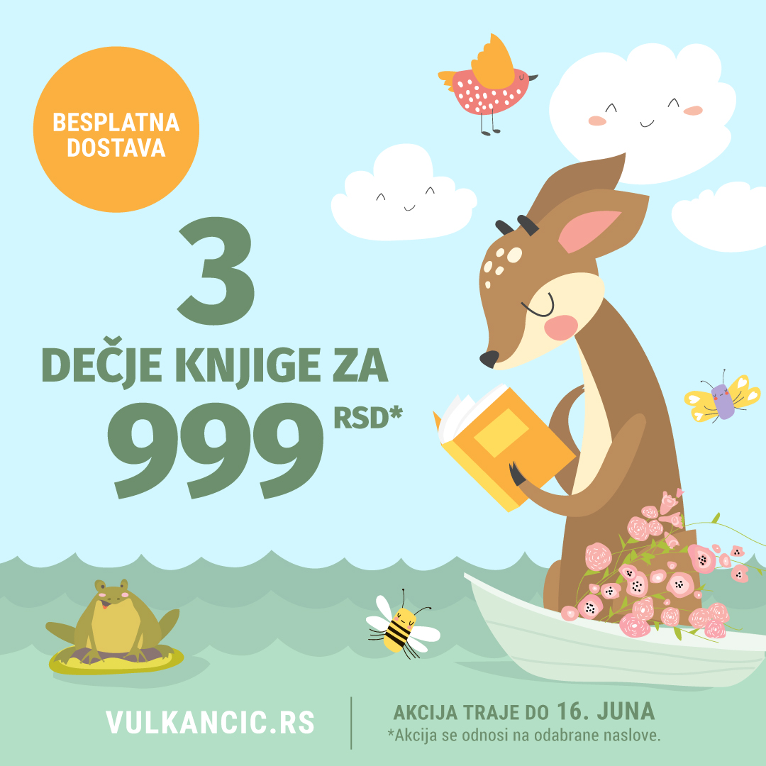 Više od 100 dečjih naslova na akciji: 3 Vulkančić knjige za 999 dinara