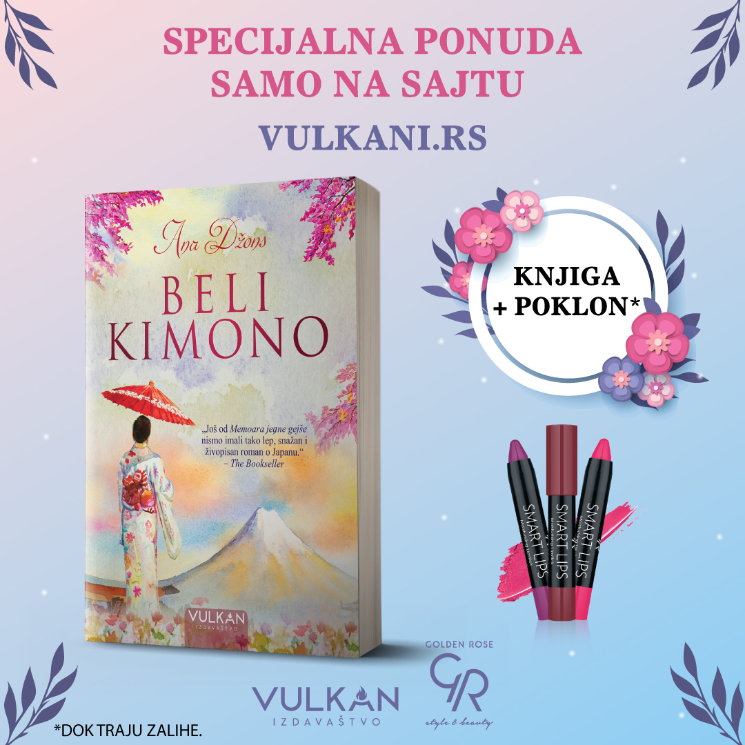 Uz knjigu „Beli kimono“ na poklon dobijate Golden Rose karmin