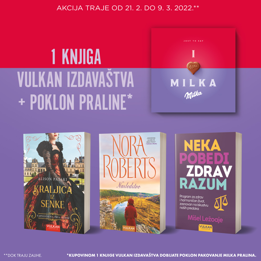 Knjiga Vulkan izdavaštva i Milka praline za potpuno uživanje