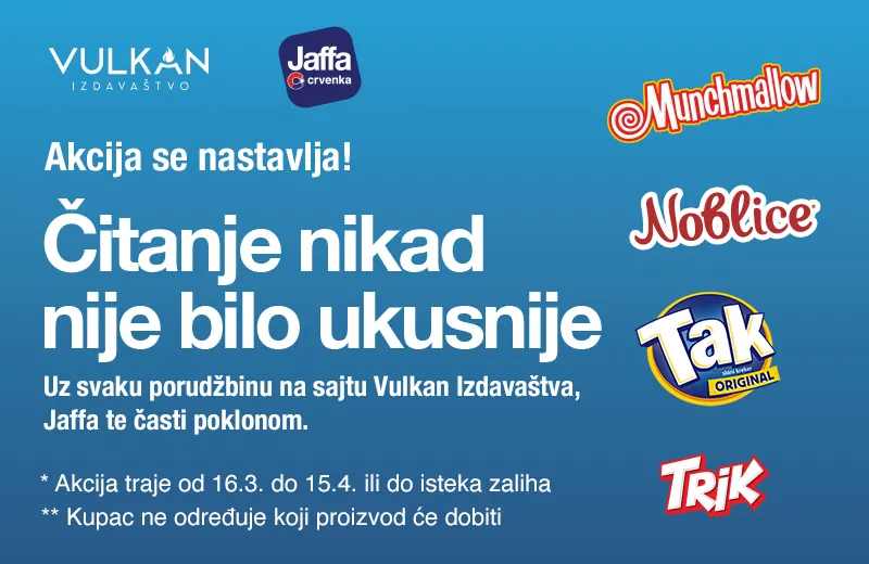 Specijalna akcija: Uz svaku kupljenu knjigu dobijaš Jaffa poklon!
