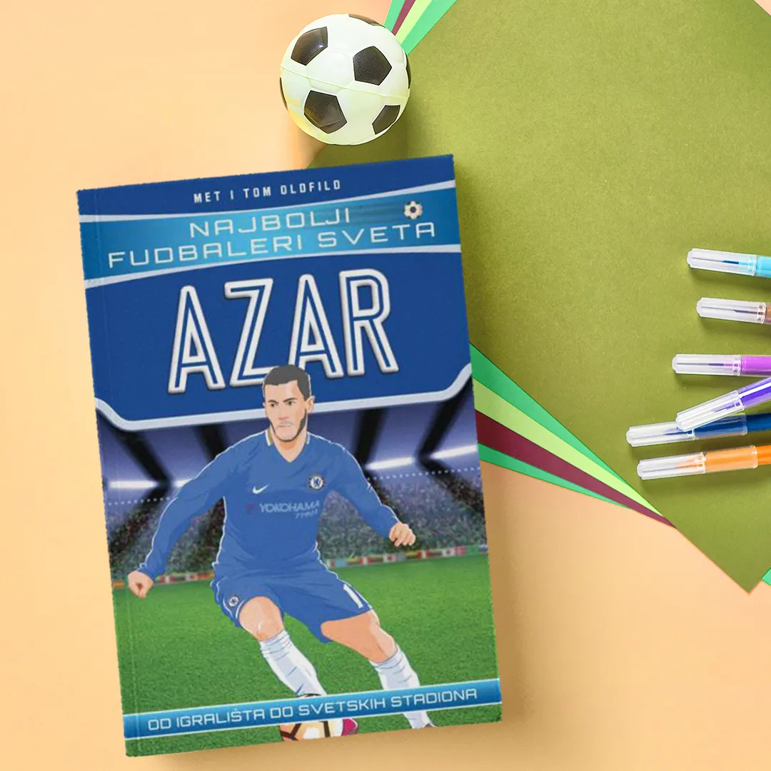 Књига за најмлађе љубитеље фудбала – „Најбољи фудбалери света: Азар“