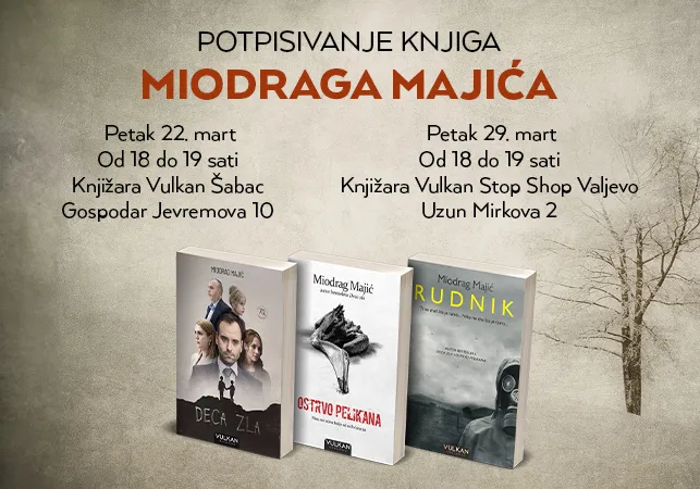 Miodrag Majić potpisuje knjige u Šapcu i Valjevu 22. i 29. marta