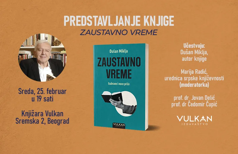 Pozivamo vas na promociju knjige „Zaustavno vreme“ čuvenog novinara i pisca Dušana Miklje