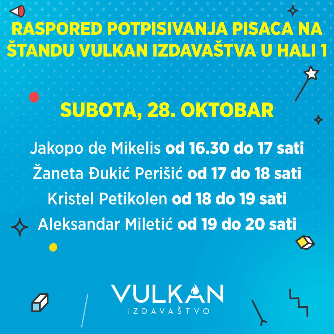 Vulkanovi bestseler autori na Beogradskom sajmu knjiga