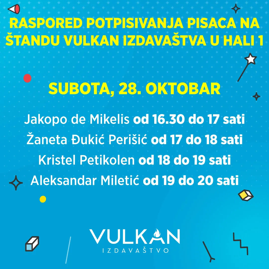 Vulkanovi bestseler autori na Beogradskom sajmu knjiga