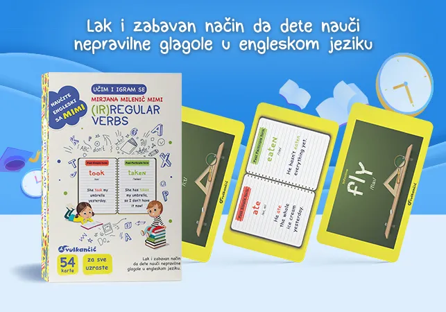 Edukativne karte „Učim i igram se – (Ir)regular Verbs“ Mirjane Milenić Mimi u prodaji