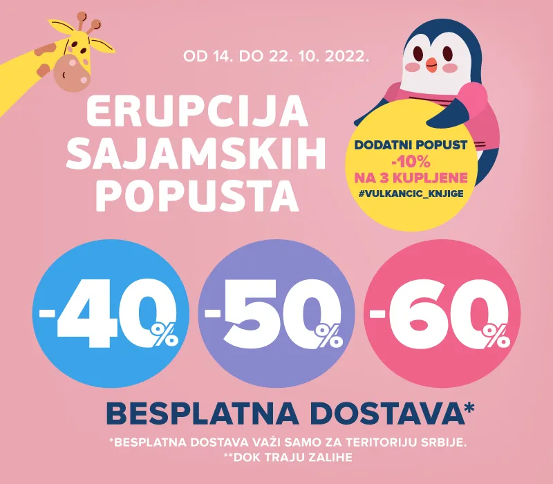 ERUPCIJA SAJAMSKIH POPUSTA 40%, 50%, 60% - DEČJE KNJIGE