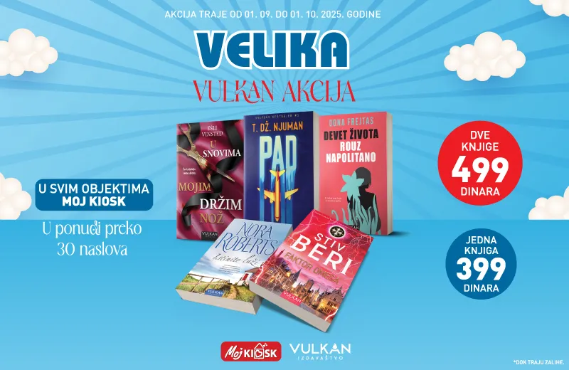 „Velika Vulkan akcija“ u objektima „Moj kiosk“: Pet uzbudljivih romana po specijalnim cenama