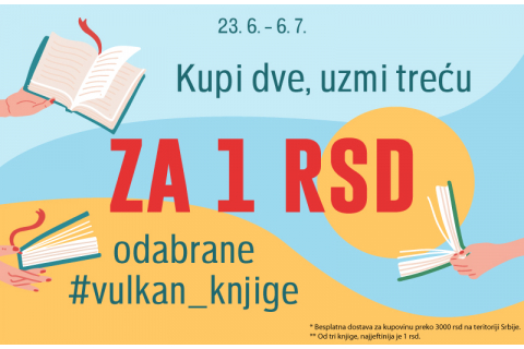 Letnje čitanje nikad nije bilo isplativije: Akcija „Kupite 2 knjige, uzmite treću za 1 dinar!“