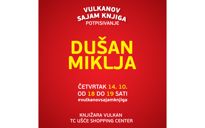 Pozivamo vas na potpisivanje knjiga Dušana Miklje