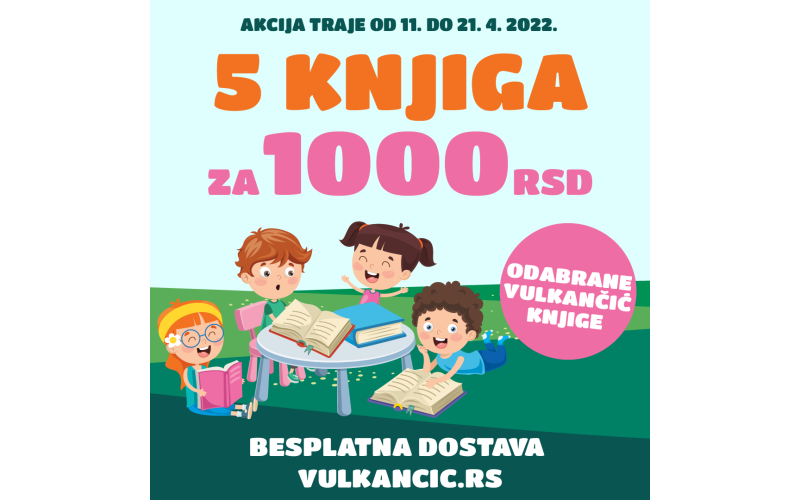 Vulkančić avantura koja se ne propušta: 5 knjiga za 1000 dinara