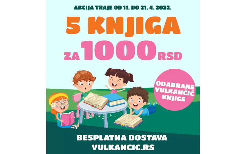 Vulkančić avantura koja se ne propušta: 5 knjiga za 1000 dinara
