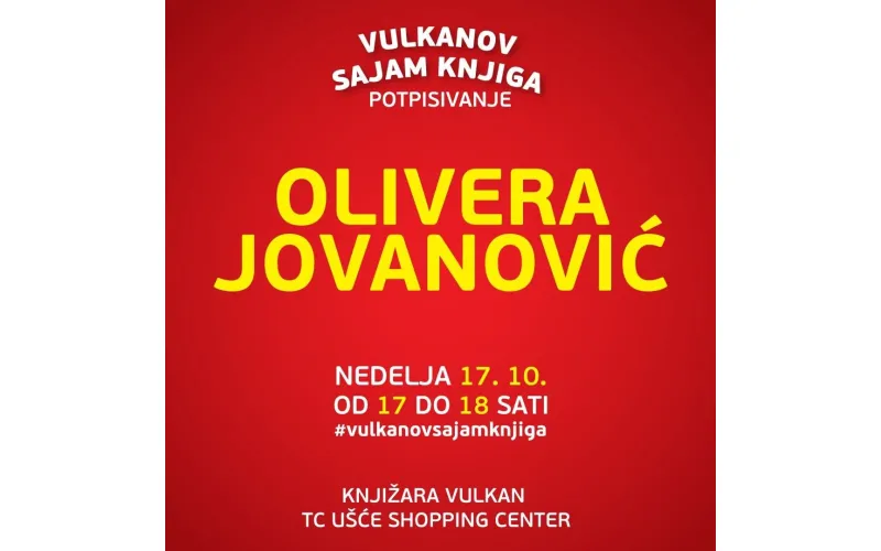 Potpisivanje knjiga Olivere Jovanović