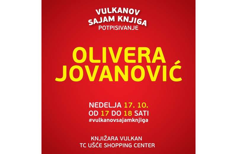 Potpisivanje knjiga Olivere Jovanović