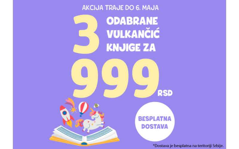Omiljena Vulkančić akcija: 3 knjige za 999 dinara