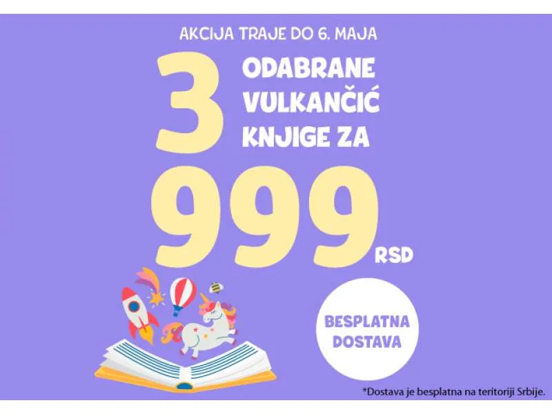 Omiljena Vulkančić akcija: 3 knjige za 999 dinara
