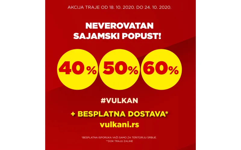 SAJAMSKI POPUST OD 40% 50% 60%