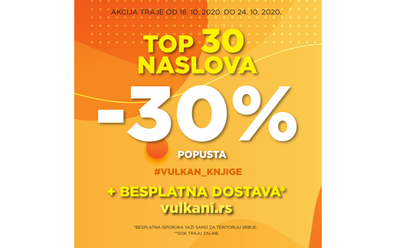 TOP 30 NASLOVA NA POPUSTU OD 30%