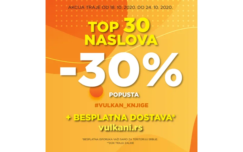 TOP 30 NASLOVA NA POPUSTU OD 30%