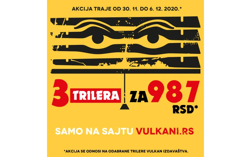 Odabrani trileri Vulkan izdavaštva po neverovatnoj ceni: 3 za 987 dinara