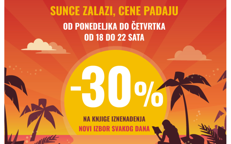 Kad sunce zađe, knjige vas zovu: Letnji popusti stižu u večernjim satima