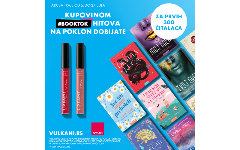 Neodoljiva poklon-akcija: BookTok hitovi Vulkan izdavaštva i AVON kozmetika