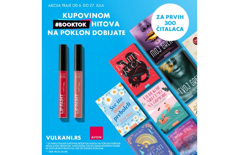 Neodoljiva poklon-akcija: BookTok hitovi Vulkan izdavaštva i AVON kozmetika