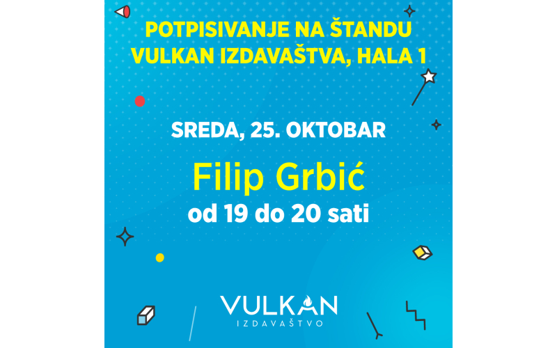 Filip Grbić sa čitaocima na Beogradskom sajmu knjiga