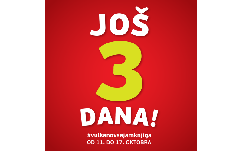 Za tri dana počinje Vulkanov sajam knjiga!