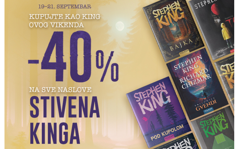 Vikend-popust 40% na sva izdanja: Vulkan slavi 78. rođendan Stivena Kinga