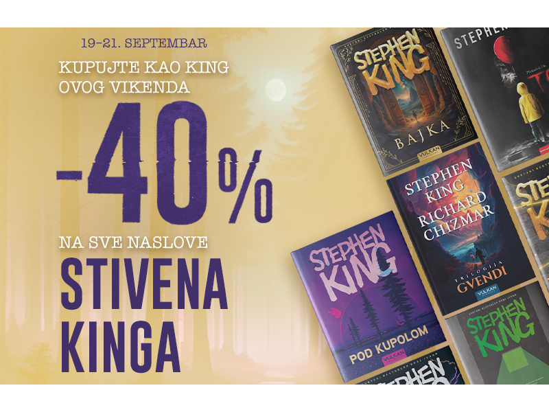 Vikend-popust 30% na sva izdanja: Vulkan slavi 78. rođendan Stivena Kinga