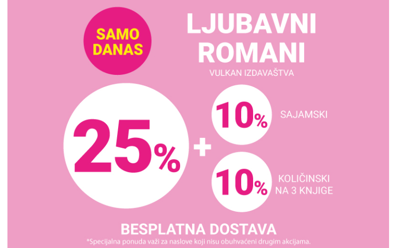 Vulkanovi ljubavni romani na specijalnoj sajamskoj onlajn-akciji