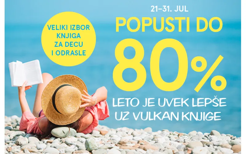 Leto je pravo vreme za čitanje: Vulkan knjige na popustu do 80% samo na sajtu vulkani.rs
