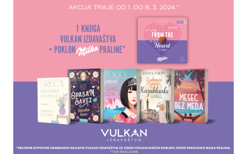 Knjiga Vulkan izdavaštva i Milka praline za potpuno praznično uživanje