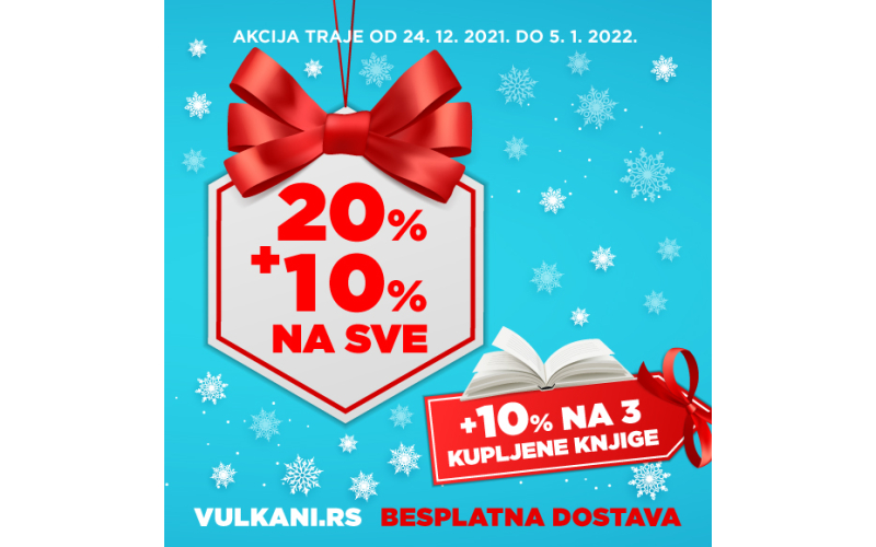 Novogodišnji sjajni popusti: 20% + 10% na sva izdanja + 10% na tri kupljene knjige