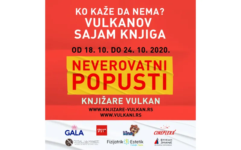 U nedelju, 18. oktobra, počinje Vulkanov sajam knjiga!