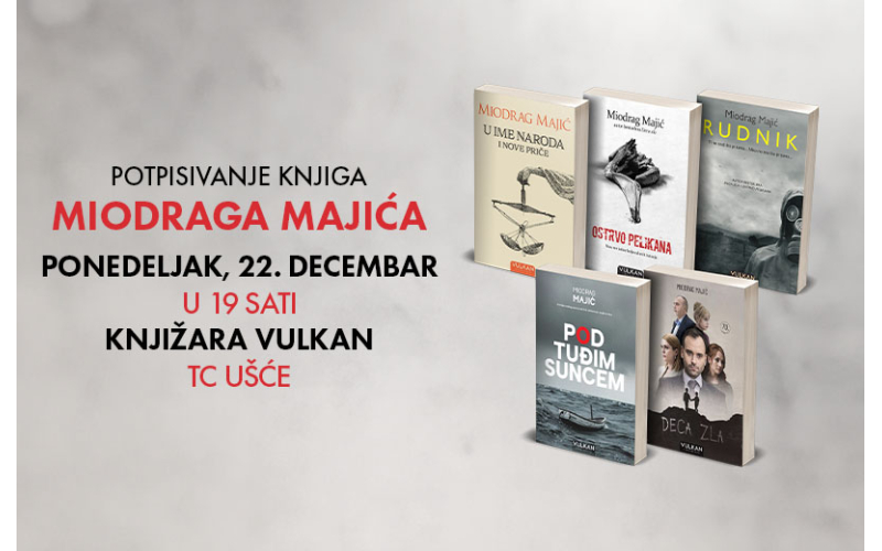 Potpisivanje knjiga Miodraga Majića u tržnom centru Ušće