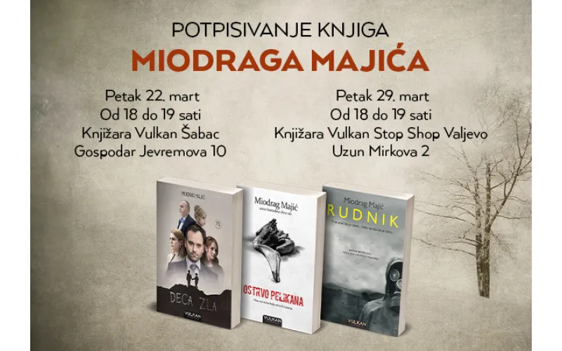 Miodrag Majić potpisuje knjige u Šapcu i Valjevu 22. i 29. marta
