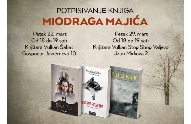 Miodrag Majić potpisuje knjige u Šapcu i Valjevu 22. i 29. marta