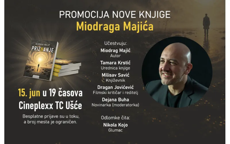 Poziv na promociju knjige „Priznanje” Miodraga Majića