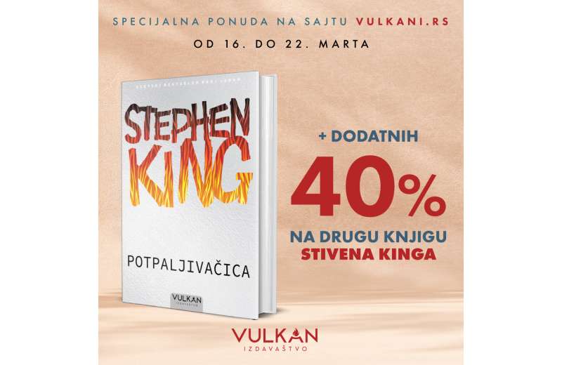 Uštedite 40% uz kupovinu romana Stivena Kinga