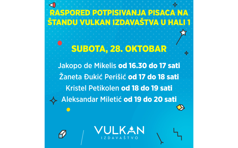 Vulkanovi bestseler autori na Beogradskom sajmu knjiga