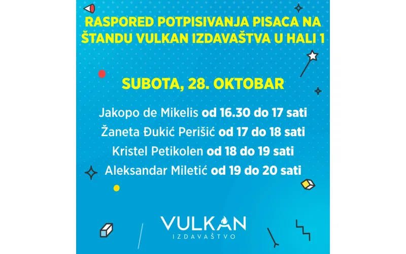 Vulkanovi bestseler autori na Beogradskom sajmu knjiga