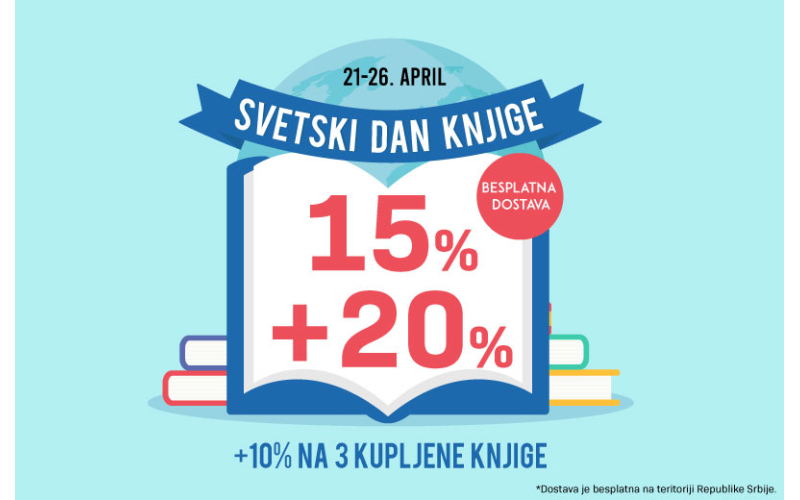 Povodom Svetskog dana knjige: Najveći popust u godini uz besplatnu dostavu širom Srbije!