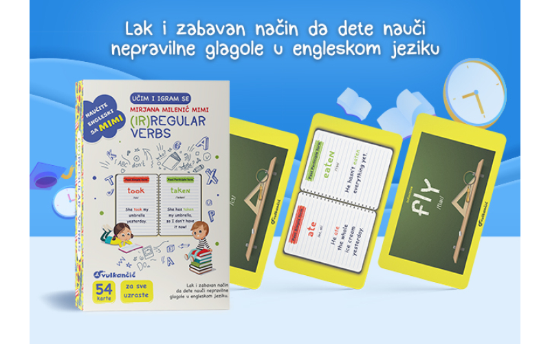 Edukativne karte „Učim i igram se – (Ir)regular Verbs“ Mirjane Milenić Mimi u prodaji